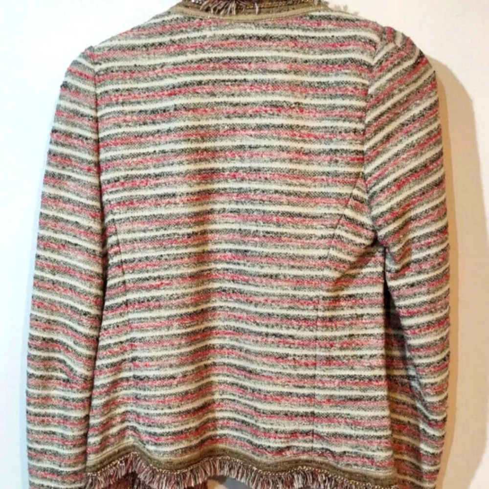 Tweed Jacket Blazer Patrizia Pepe  Button Up Shirt Size 44 Medium Chanel Style - Picture 7 of 11